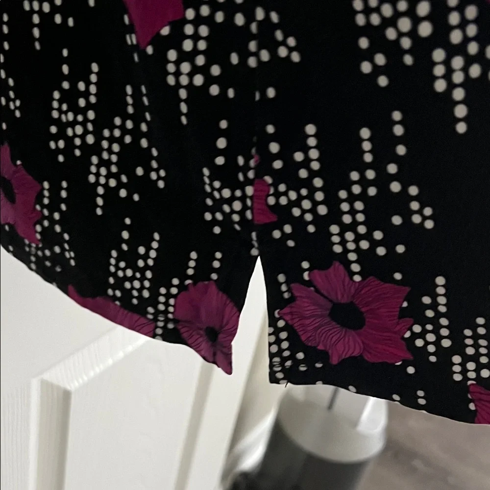 Fighting Eel Floral Black and Purple Sleeveless Dress - Picture 6 of 8